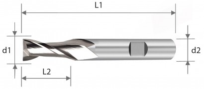 8902021000 2-BŘITÉ FRÉZY HSS M42 DIN 844K ROVNÉ 30°