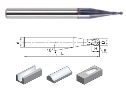 PM-2BS-R1.50 2-BŘITÉ TVRDOKOVOVÉ MIKROFRÉZY DO 55HRC