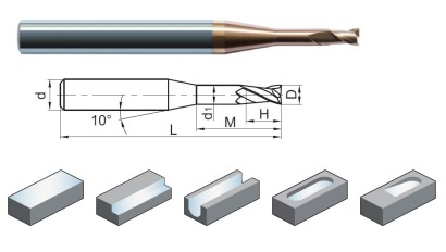 HM-2EP-D3.0-M18 2-BŘITÉ TVRDOKOVOVÉ MIKRO FRÉZY DO 68HRC