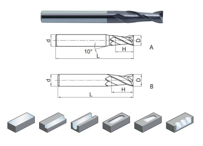 PM-2E-D4.0S KMG405 2-břité univerzální frézy do 55HRc - 30°