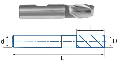 6420-14 2-břité frézy PMX - rovné 30°