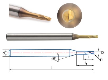 9475-4-20 2-břité kulové mikrofrézy do 65HRc DLOUHÝ KRK!