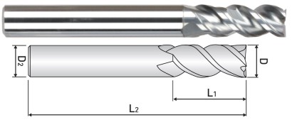 XCE503025 3-BŘITÉ FRÉZY DO 45 HRC - NEREZ