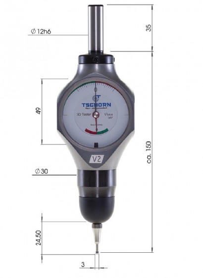 001V2V012 - 3D TESTER VIplus V2, PRŮMĚR SONDY 3MM 001V2V012 - 3D TESTER VIplus V2, PRŮMĚR SONDY 3MM