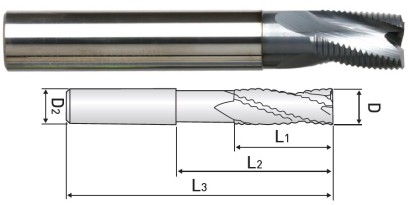 PK503080 - 3-břité TK FRÉZY PRO HRUBOVÁNÍ HRC45