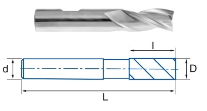 6439-7 3-břité frézy PMX - rovné 30°