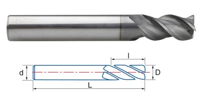 9436-5 3-BŘITÉ frézy na nerez