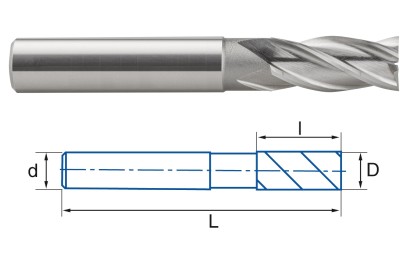 4401-13 4-8-břité frézy HSS DIN844N