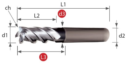 9154791200 4-BŘITÉ FRÉZY 40° rohové sražení NEREZ, TITAN