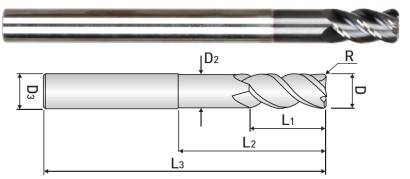 ZR324H0810 4-BŘITÉ FRÉZY S RÁDIUSEM DLOUHÉ 45° HRC55 ZR324H0810 4-BŘITÉ FRÉZY S RÁDIUSEM DLOUHÉ 45° HRC55