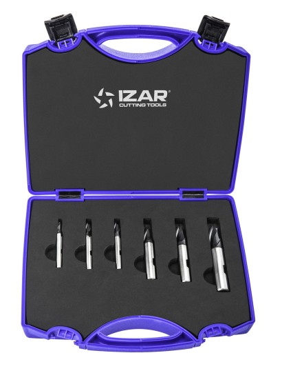 4420-TIALSIN SET 6ks FRÉZY HSSE 8% Co ROVNÉ 30° DIN327N