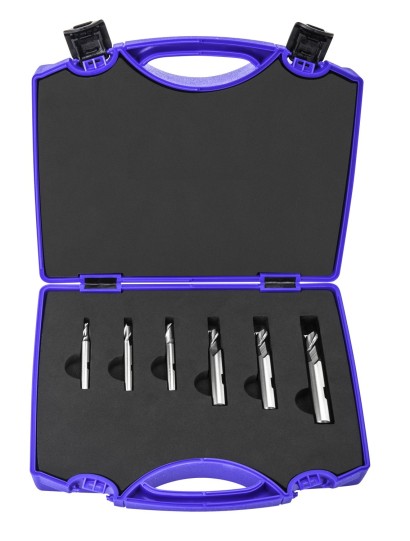 6420 SET 6ks - 2-břité frézy PMX - rovné 30°