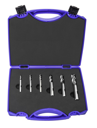 6600 SET 6ks - 4-6-břité frézy PMX - rovné 30°