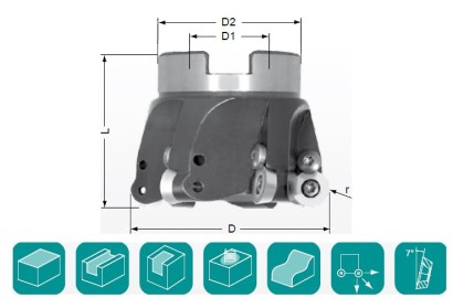 642RD10A16/7 ČELNÍ NÁSTRČNÉ FRÉZY 7° NA KRUHOVÉ DESTIČKY RDH