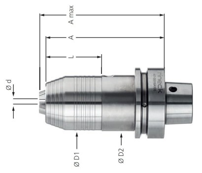 407-E6316A105 CNC VRTAČKOVÉ SKLÍČIDLO PRAVÉ-LEVÉ OTÁČKY HSKE