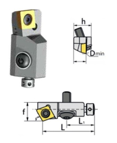 SSRCR-12CA-12 Soustružnické nože na SCMT1204.. Pravé 45°