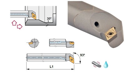 E16R-SDUCL07 Soustružnické nože na DCMT0702.. Levé 93°