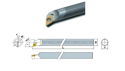 C16R-SDQCR11 Soustružnické nože na DCMT11T3.. Pravé 107,5°