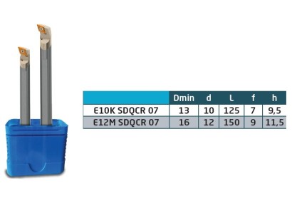 E-SDQCR SET Soustružnické nože na DCMT0702.. Pravé 107,5°