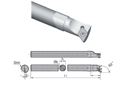 C12Q-SDUPL07 Soustružnické nože na DPGT0702.. Levé 93°