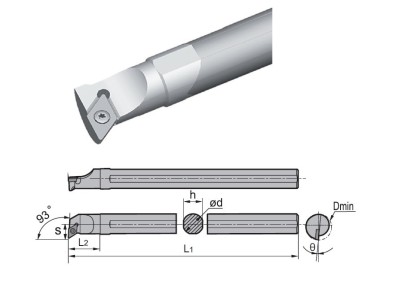 C12Q-SDUPR07 Soustružnické nože na DPGT0702.. Pravé 93°