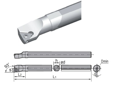 C20R-STUPR16 Soustružnické nože na TPGT1604.. Pravé 93°