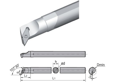 C16R-SVQCR11 Soustružnické nože na VCGT1103.. Pravé 107,5°