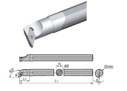 C20S-SVUCR11 Soustružnické nože na VCGT1103.. Pravé 93°