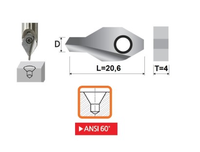 XN04-250P vel.2,5 Destičky ke středícím vrtákům