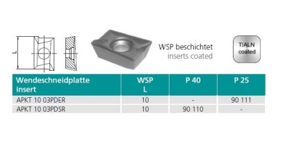APKT1003PDSR P40 OCEL+LITINA (jen pro tělesa RINECK)destičky