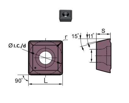 SPGT050204-PM PVD (M10-M25) NEREZ-střední obrábění destičky