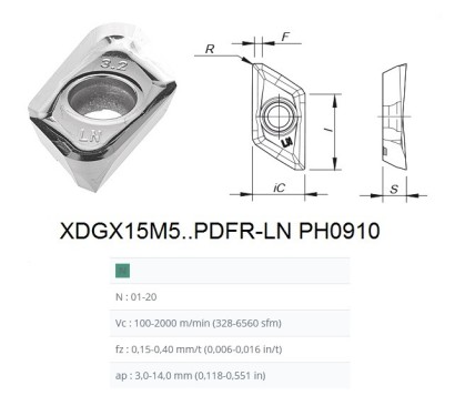XDGX15M520PDFR-LN PH0910 A destičky XDGX SPECIÁLNĚ NA HLINÍK