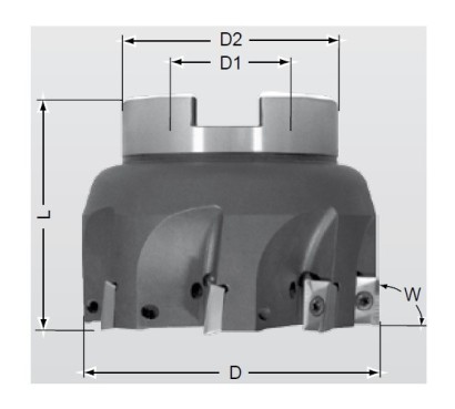 750AP10A22 Frézy do rohu i na plochu 90° na APKT1003PD