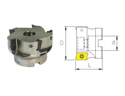 ESC-1251740P Frézy do rohu i na plochu 90° na APKT1705