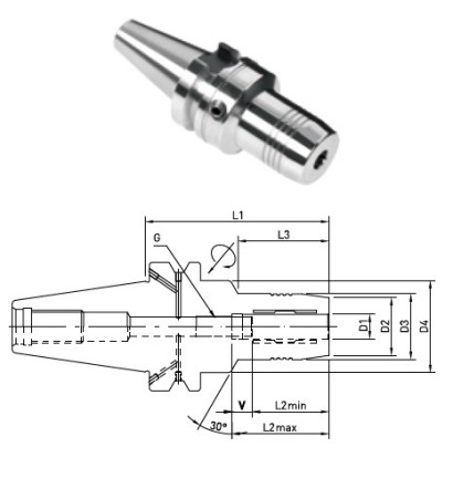 BT40-WHM25-135 - HYDRAULICKÉ UPÍNAČE, ZESÍLENÉ PROVEDENÍ BT40-WHM25-135 - HYDRAULICKÉ UPÍNAČE, ZESÍLENÉ PROVEDENÍ