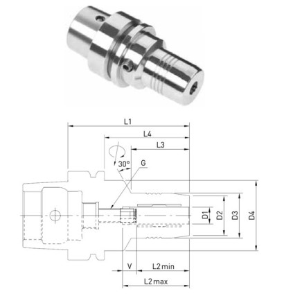 HSK40E-WHM8-70 - HYDRAULICKÉ UPÍNAČE, ZESÍLENÉ PROVEDENÍ