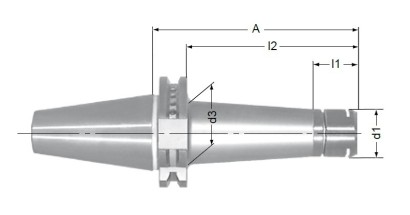911-SK3040 - KLEŠTINOVÝ UPÍNAČ DIN6499ER S MATICÍ MS