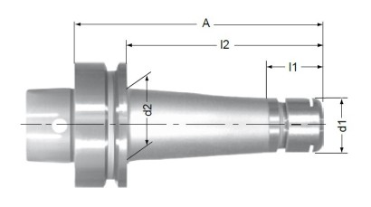 911-F63150 - KLEŠTINOVÝ UPÍNAČ DIN6499 ER HSK-F S MATICÍ MS