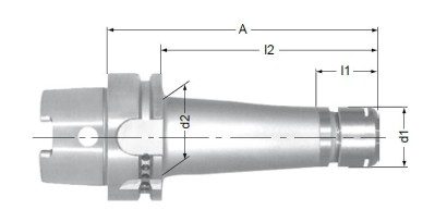 919-A3270 - KLEŠTINOVÝ UPÍNAČ DIN6499 ER HSK-A S MATICÍ MS