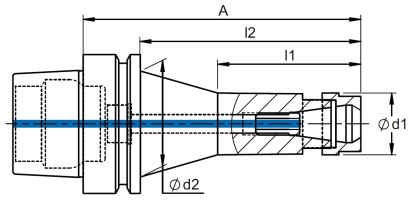 910-E3230 KLEŠTINOVÝ UPÍNAČ DIN6499 HSK-E PRO KLEŠTINY ER16