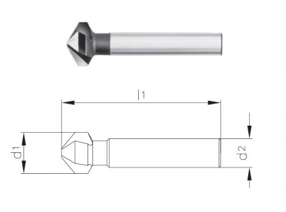 779 - d1=10.40-C - Kuželové záhlubníky HSS 100°