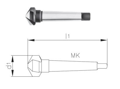 781 - d1=25.00-D - Kuželové záhlubníky HSS 120°