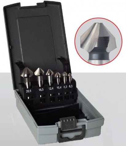 BOX2100 - Kuželové záhlubníky HSS 90° DIN335 v sadě