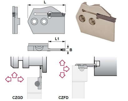 CZFDL0012-03 Levá kazeta na upich/zapich boční soustružení