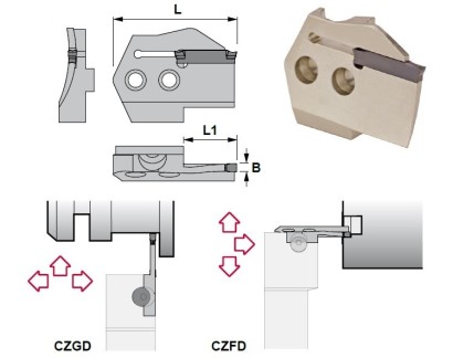 CZFDL130300-03 Levá kazeta na upich/zapich boční soustružení