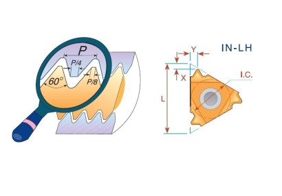 16IL1.75ISOP30 Levé ISO metrické destičky pro levé držáky