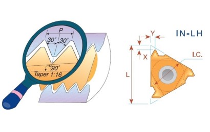 08IL18NPTFBXC Levé NPTF 60° destičky pro levé držáky