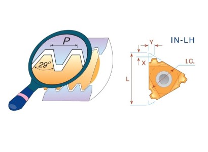 16IL6STACMEBLU Levé STACME 29° destičky pro levé držáky