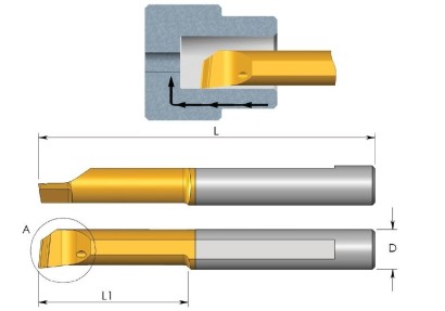 MTR1.2R0L7TNX Mikronožíky pro malé otvory Vyvrtávací Pravé