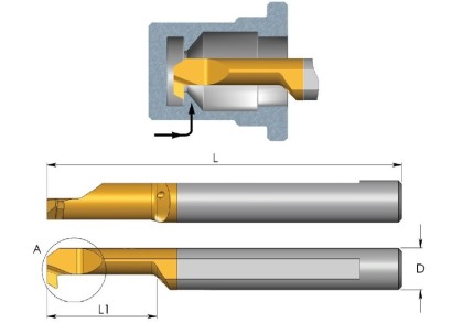 MXR4R0.15L15TNX Mikronožíky Zpětně uběrací Pravé